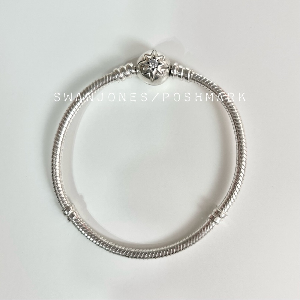 Pandora Starry Clasp Snake Chain Bracelet